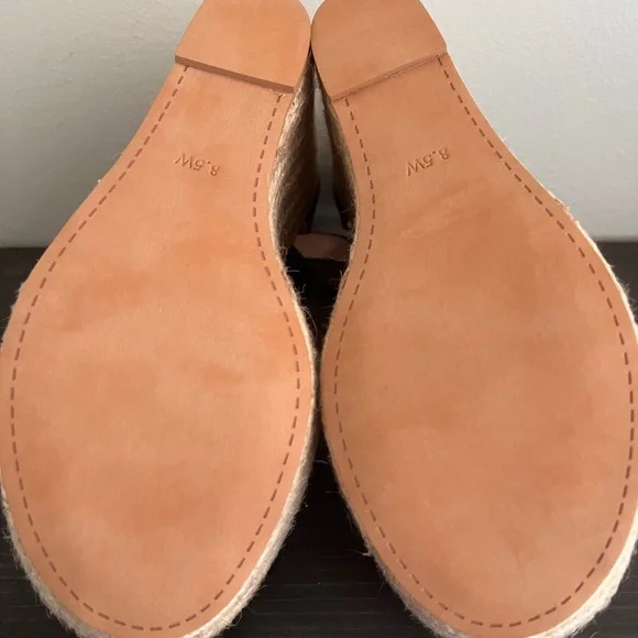 Torrid 8.5 W Wide Sexy Black Platform Espadrille Suede Wedge 4" Heel Shoes - Picture 5 of 6